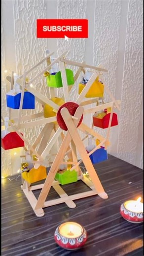 🎁 Cutest Diwali Craft! DIY Ferris Wheel for Diwali #partydecorationideas #diwaliparty #decocraft