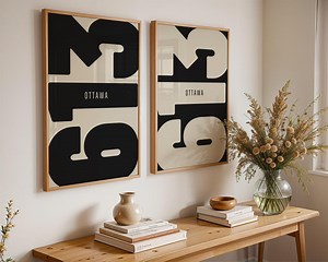 Ottawa 613 Ontario Area Code Print Set, Minimalist Typography Poster - Etsy Australia