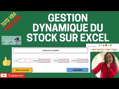 Gestion dynamique de stock dans Excel - Le pas à pas