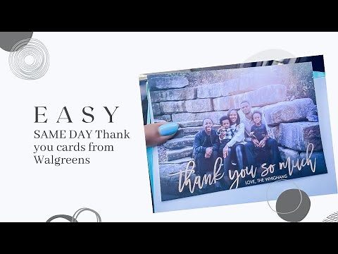 EASY Same Day Thank You Cards from Walgreens
