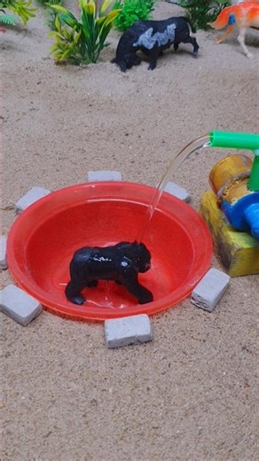 mini water pump machine project 11 gorilla in farm 🦍 🥶 #scienceproject #waterpump #mini