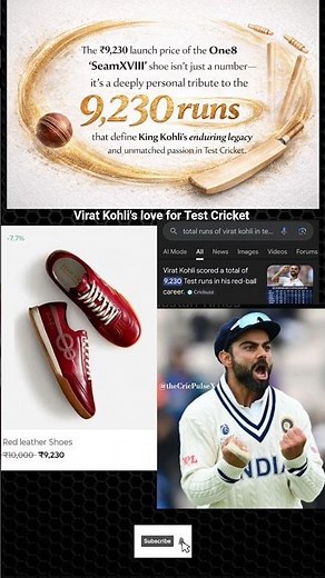Virat Kohli's One8 brand new "Seam18" test cricket shoes #viratkohli #one8 #shortsfeed #shoes #rcb