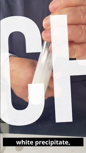 Chloride ion identification test - Silver chloride precipitate