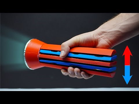 No Battery Needed! - FlashLight powered by hand pressure (piezoelectric generator)