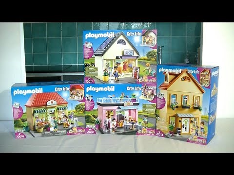 Playmobil unboxing : My little town (2019) - 70014, 70015, 70016, 70017