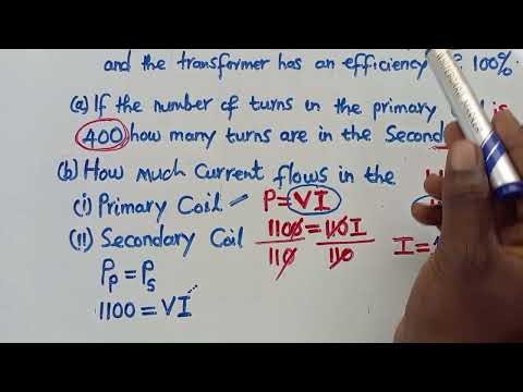TRANSFORMERS - Calculating Number of Turns and Current ECZ Exams 2020 GCE