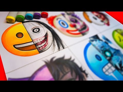 HORROR Artist Draws Emojis in SCARY Styles 😃 (Jeff The Killer, FNAF + More!)
