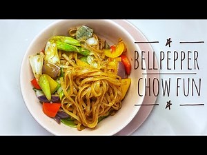 Bellpepper Chow Fun | Vegan / Vegetarian Cantonese Chow Fun with Coloured Bellpeppers