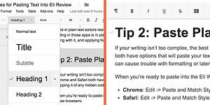 Best Practices for Pasting Text Into Eli Review