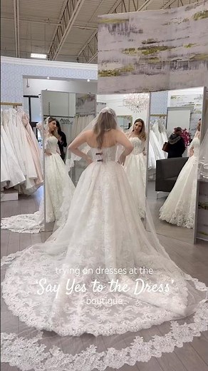 SAY YES TO THE DRESS CANADA BOUTIQUE AMANDA LINAS WEDDING DRESSES! Trying on wedding dresses! 🤍👰🏼