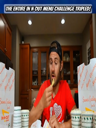 The ENTIRE In N Out Menu Challenge TRIPLED!#FOOD #foodchallenge #CHALLENGE #steak #challenge