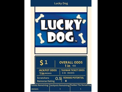 “SCRATCHERS REMORSE Ticket Review $1 Lucky Dog MI Game No.650"