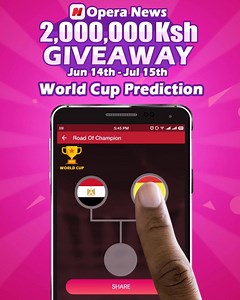Enter Opera News World Cup Prediction Game to win free airtime! No limit! 😛💵💵💵😍 | Opera Mini browser