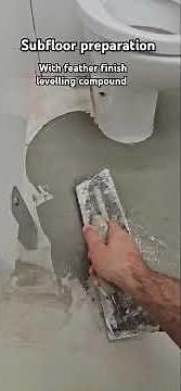 How to repair and level subfloor concrete with feather finish levelling compound for new flooring