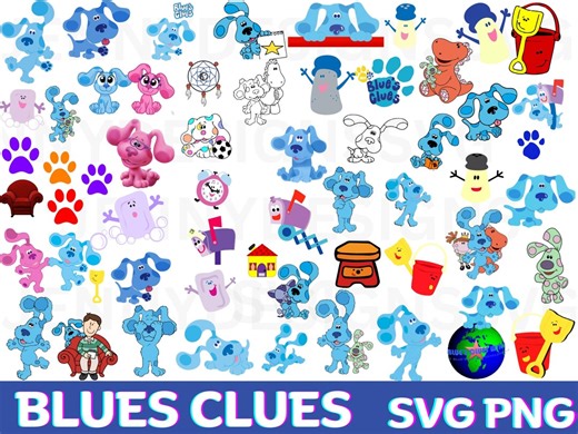 Blue's Clues Clipart Bundle,layered Svg Cartoon, Blue Dog Pink Dog Svg, Famous Character Movie SVG Cut Files for Cricut and Silhouette - Etsy