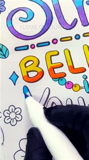 Part 3 | Relaxing Coloring Art with Positive Quote | Be Strong Believe in Yourself