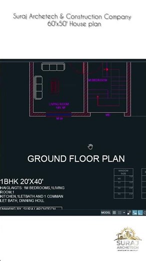 2bhk HOUSE PLAN SIZE. 20'X40' #archetech #engineer #houseplan #viral #besthouseplan #architexture