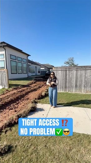 Tight Access ⁉️ No Problem✅😎#custom #construction #regalpoolshouston #outdoors #pool #excavator #yt