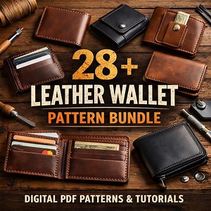 28  Leather Wallet Pattern Bundle | PDF Templates for Handmade Mens Wallets | Digital Download - Etsy