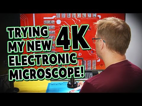 My New 4K HDMI Microscope - The Tomlov TM4K-AF Flex! Set up and Test on PCBs!