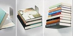 Invisible bookshelf - floating stacks of books for your walls