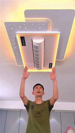The popular ceiling bladeless fan lamp in 2026.#light #led #lightingdecor #factory #aleadlighting