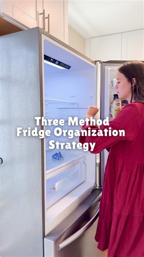 My 3 Method Fridge Organization Method ❤️ #mealprep #organize #healthyeating
