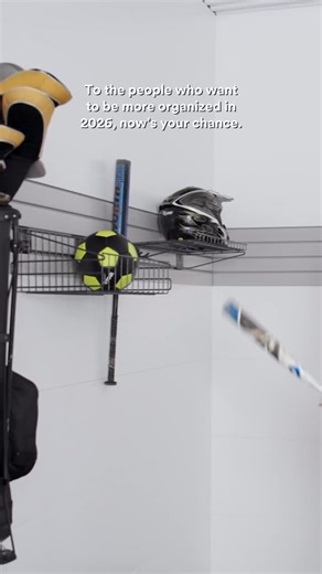 Trusscore on Instagram: "New year, new habits. @trusscore SlatWall makes it easy to get your gear off the floor and into its place—so staying organized sticks. From sports equipment to everyday essentials, your setup can change as fast as your needs do. 👉 Start your 2026 organization upgrade through the link in our bio."