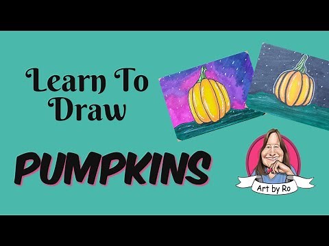 How to Draw a Pumpkin with Markers (step by step)