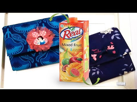 How to make / recycle a juice / milk carton into coin purse / wallet DIY crafts Best out of waste
