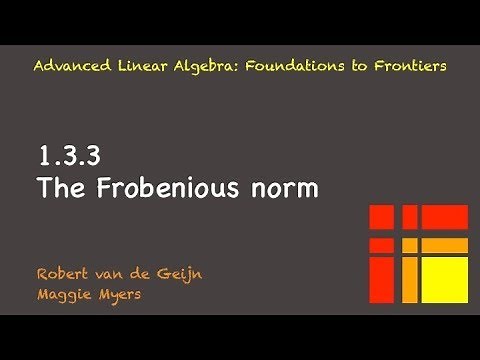 1.3.3 The Frobenius norm