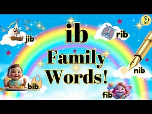 - ib Family Words | CVC Words for Kindergarten & Preschool | i Family CVC Words |