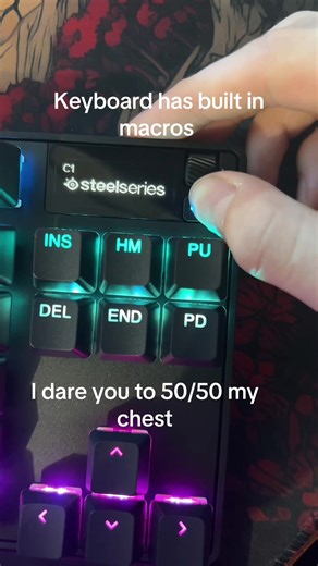Built in macros on keyboard 😂 #apexprotkl #steelseries #techtok #keyboard #macro