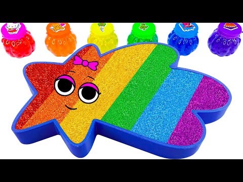 Video de slime ASMR: Cómo hacer una bañera de bólido de arcoíris con slime brillante cortado ASMR