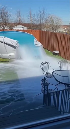 Above-Ground Pool Bursts, Flooding Backyard in Seconds 💦