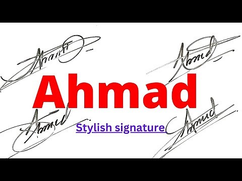 Ahmad signature style | A name signature style