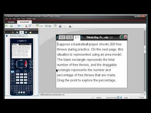 TI-Nspire CX handheld: Modeling Fractions Decimals & Percents