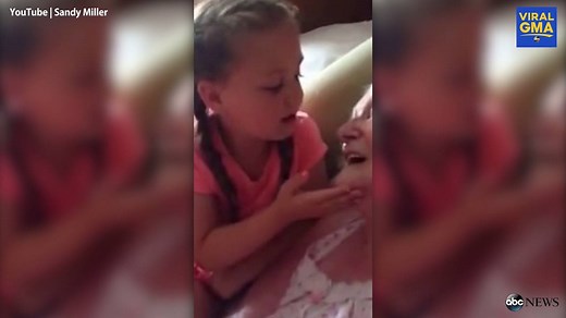 1.3M views · 16K shares | WATCH: "You make me happy when skies are grey." Just the sweetest - little girl sings ‘You Are My Sunshine’ to her grandmother with dementia. | Good Morning America | Facebook