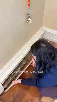 Cleaning out baseboard heater