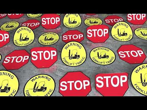 New Mighty Line Floor Signs - Heavy Duty Safety Floor Signs. Great for any facility or warehouse!