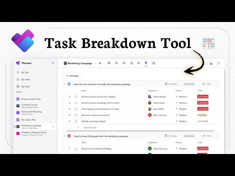 How to create subtasks in Microsoft Planner (Step Organize)