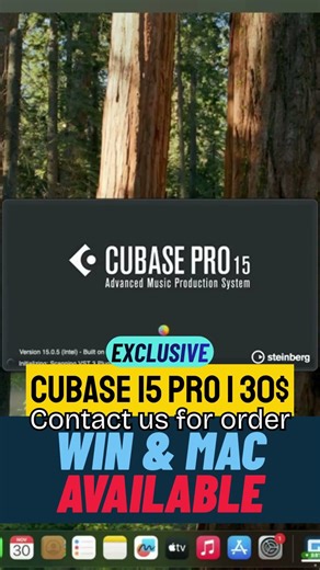 Cubase 15 Pro for Mac.Professional recording.Beat production.Advanced mixing.Studio mastering.