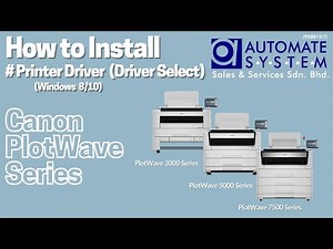 How to Install Driver Select Printer Driver for PlotWave 3500 Wide Format Printer | Canon | Oce