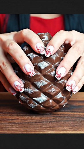 🌟I wonder what kind of goodies are in this chocolate pine cone?? 🎅 🎄 ❄️ 🌟Like and follow for more fun videos! 🌟 #asmr #asmrsounds #xmas #chocolate #eating #holidays