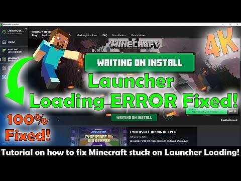 Tutorial on how to fix Minecraft stuck on Launcher loading Error