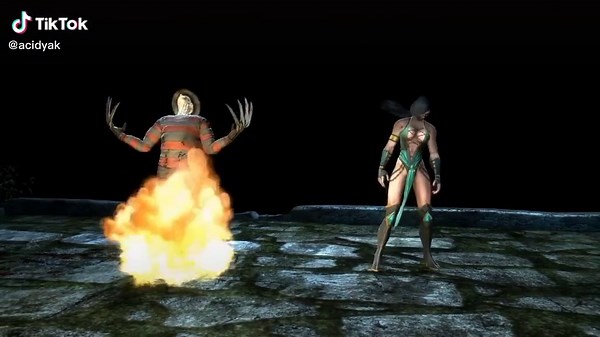 MK9 freddy krueger fatality on jade
