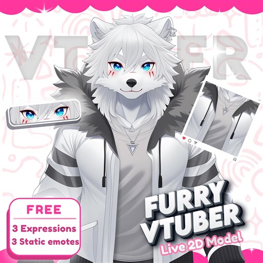 Custom Furry Vtuber Model | Live2d Rigged, Full Commercial Use - Etsy