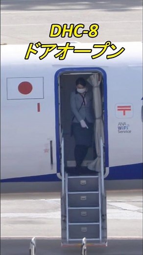 DHC-8 CAさんがドアオープン タラップ完成！ #Shorts