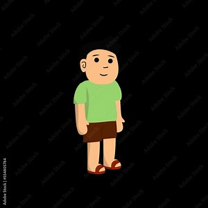 loop animation cartoon with alpha channel transparency. Stock Video