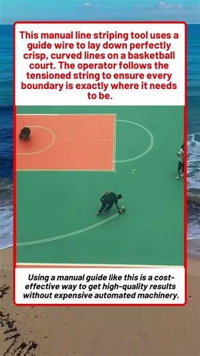 Manual Line Striping Tool For Perfect Basketball Court Boundary Marking